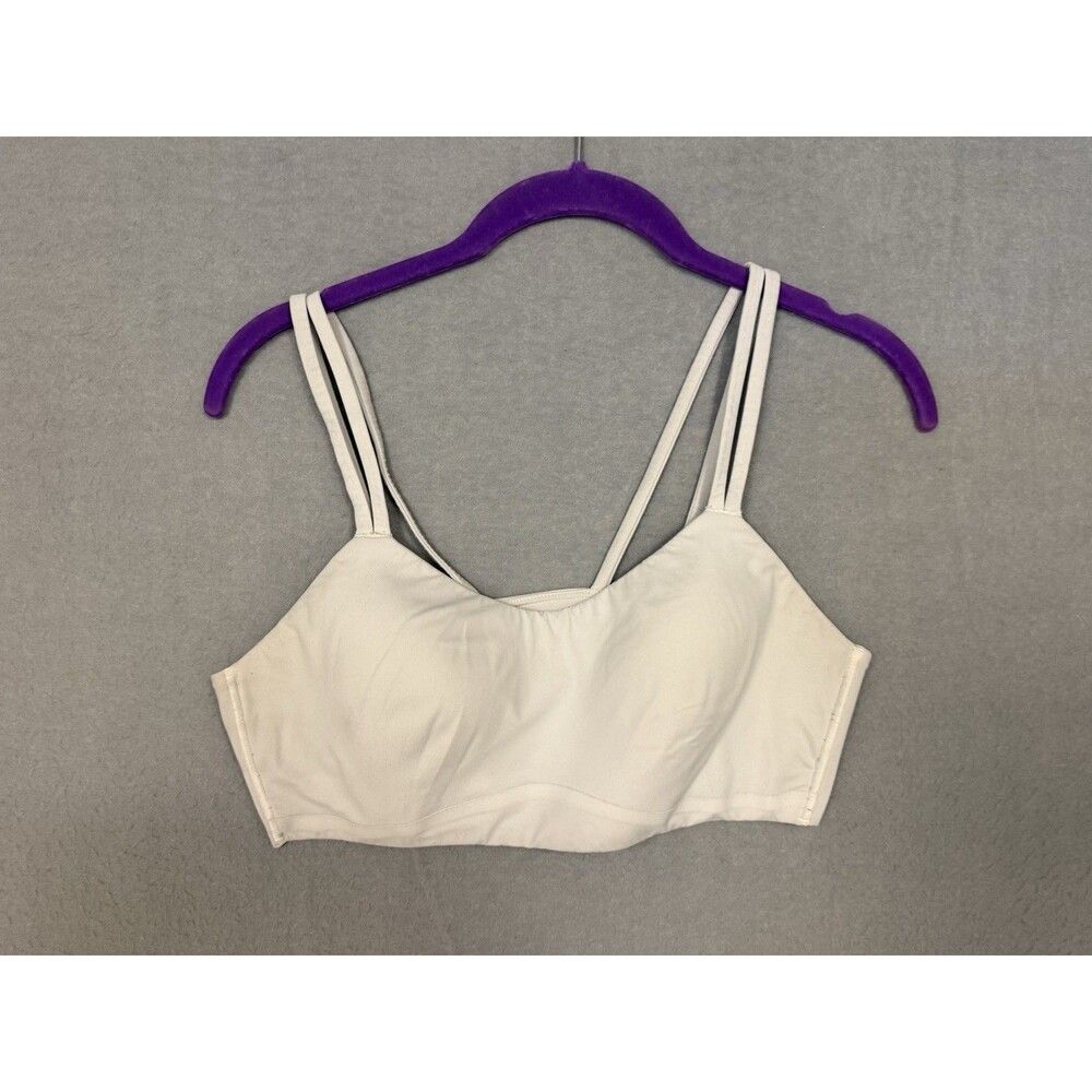 Lululemon White Strappy Back Sports Bra Bralette